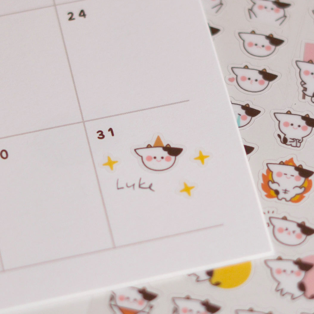 Plan with Miruku - Tiny Stickers - Sticker Sheet - Clear Stickers