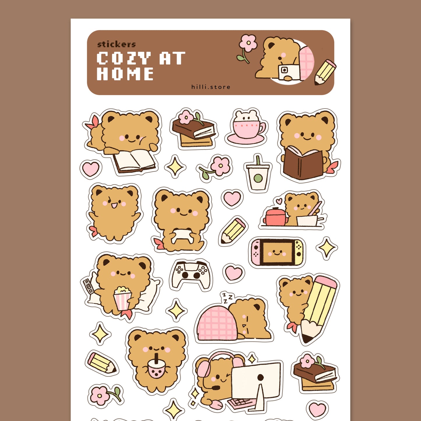 Cozy At Home - Sticker Sheet