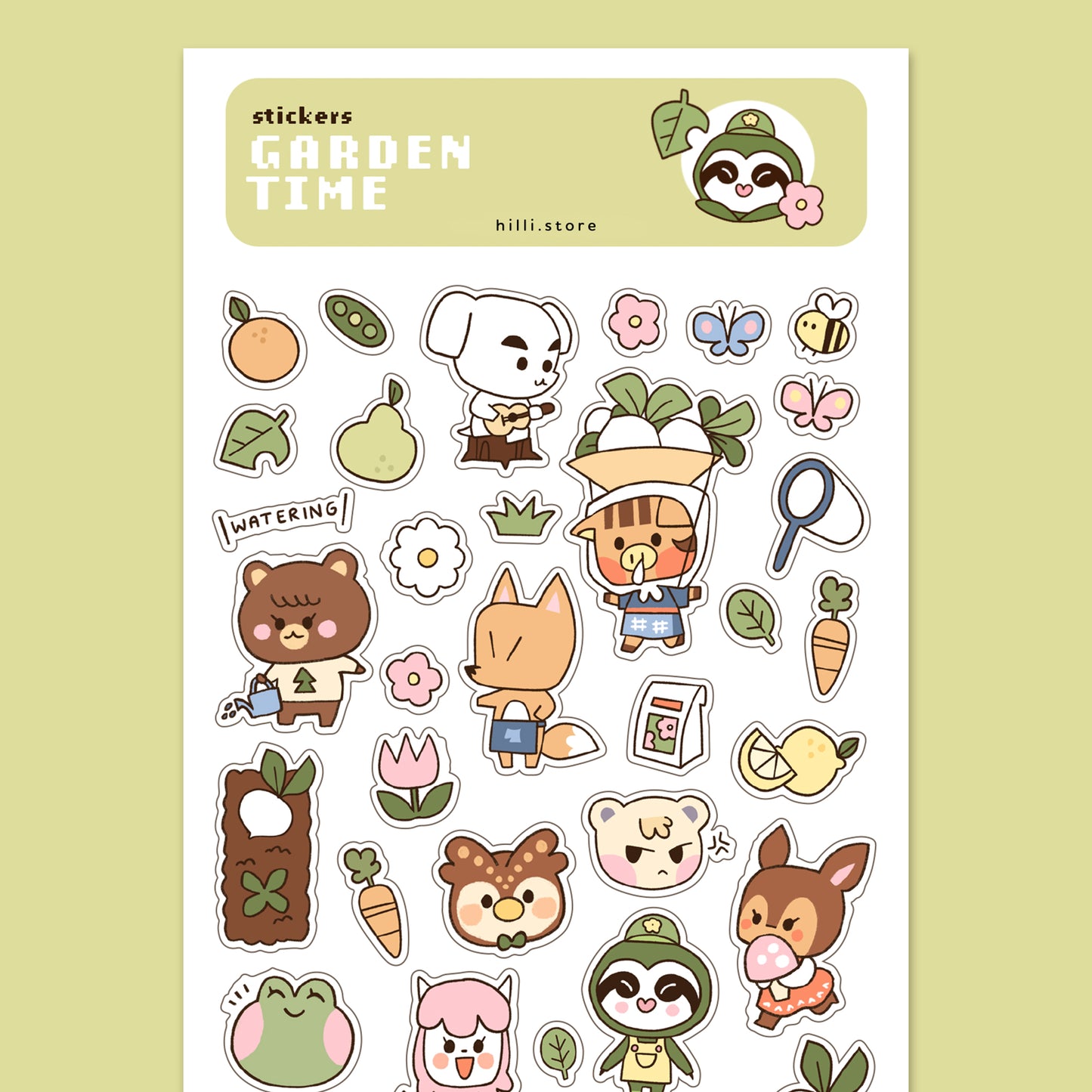 Garden Time - Sticker Sheet - Clear Stickers