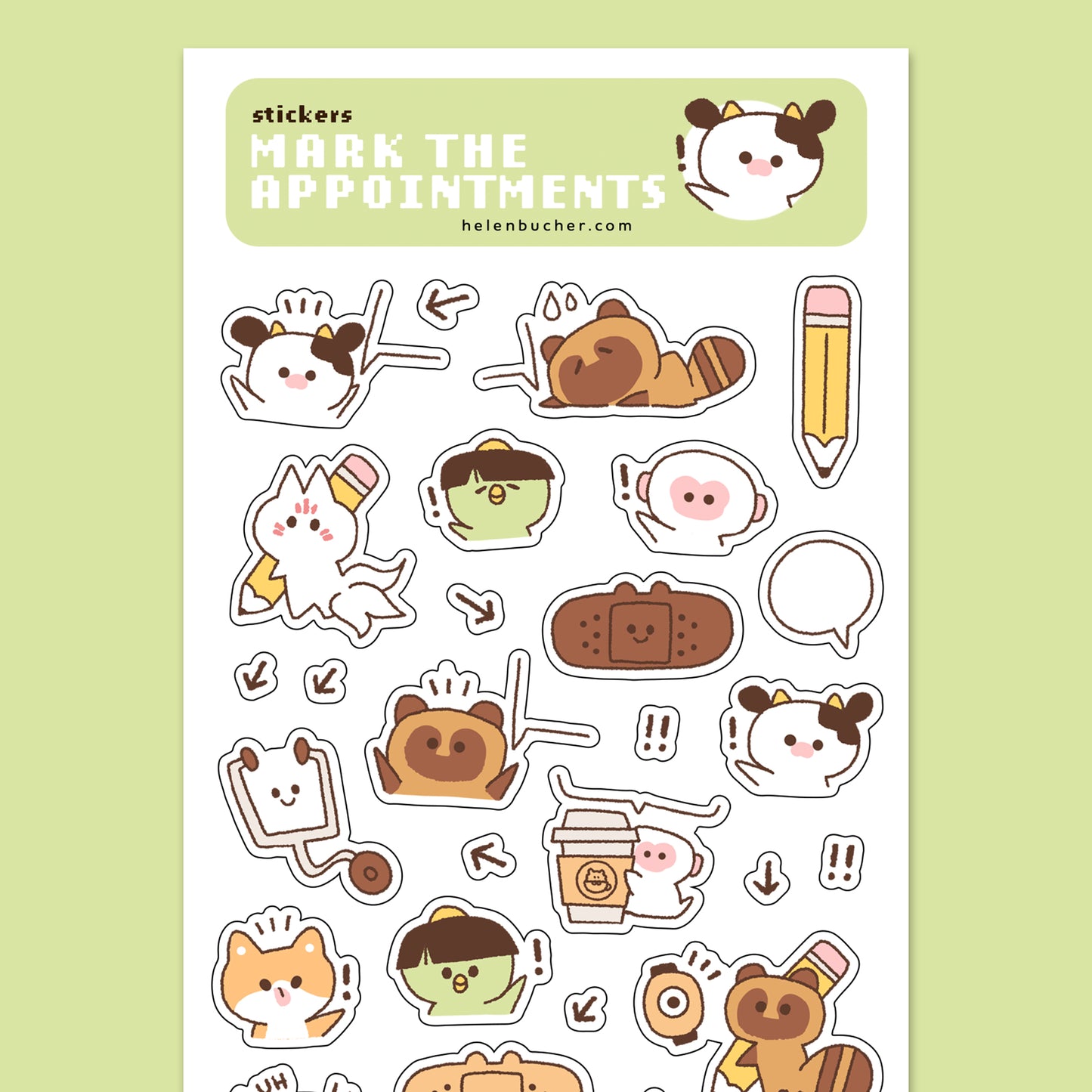 Mark The Appointments - Sticker Sheet