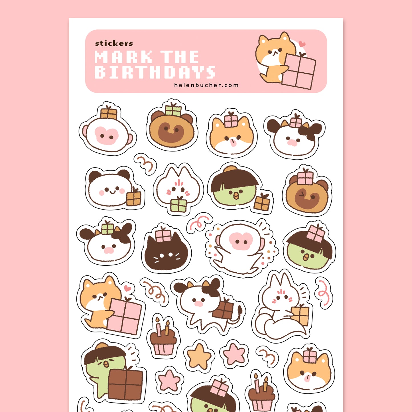 Mark The Birthdays - Sticker Sheet