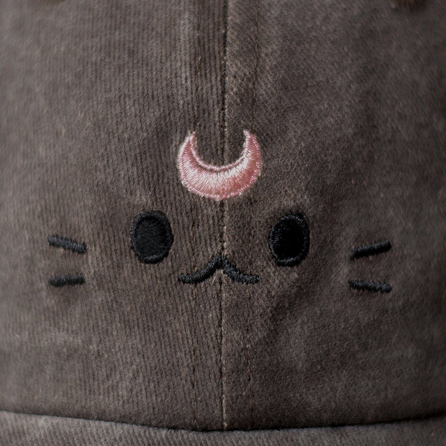 Moon Neko - High Ponytail Dad Hat - Dark Grey