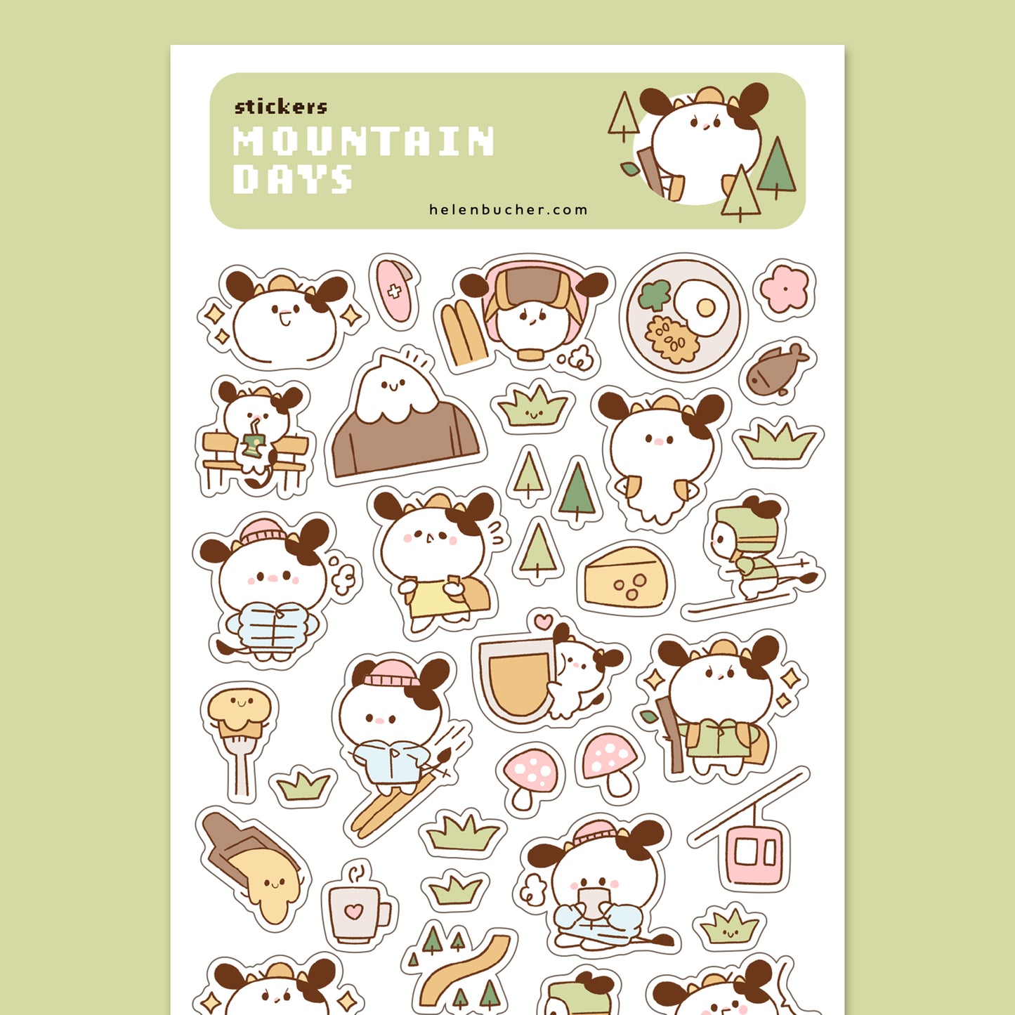 Mountain Days - Sticker Sheet - Clear Stickers