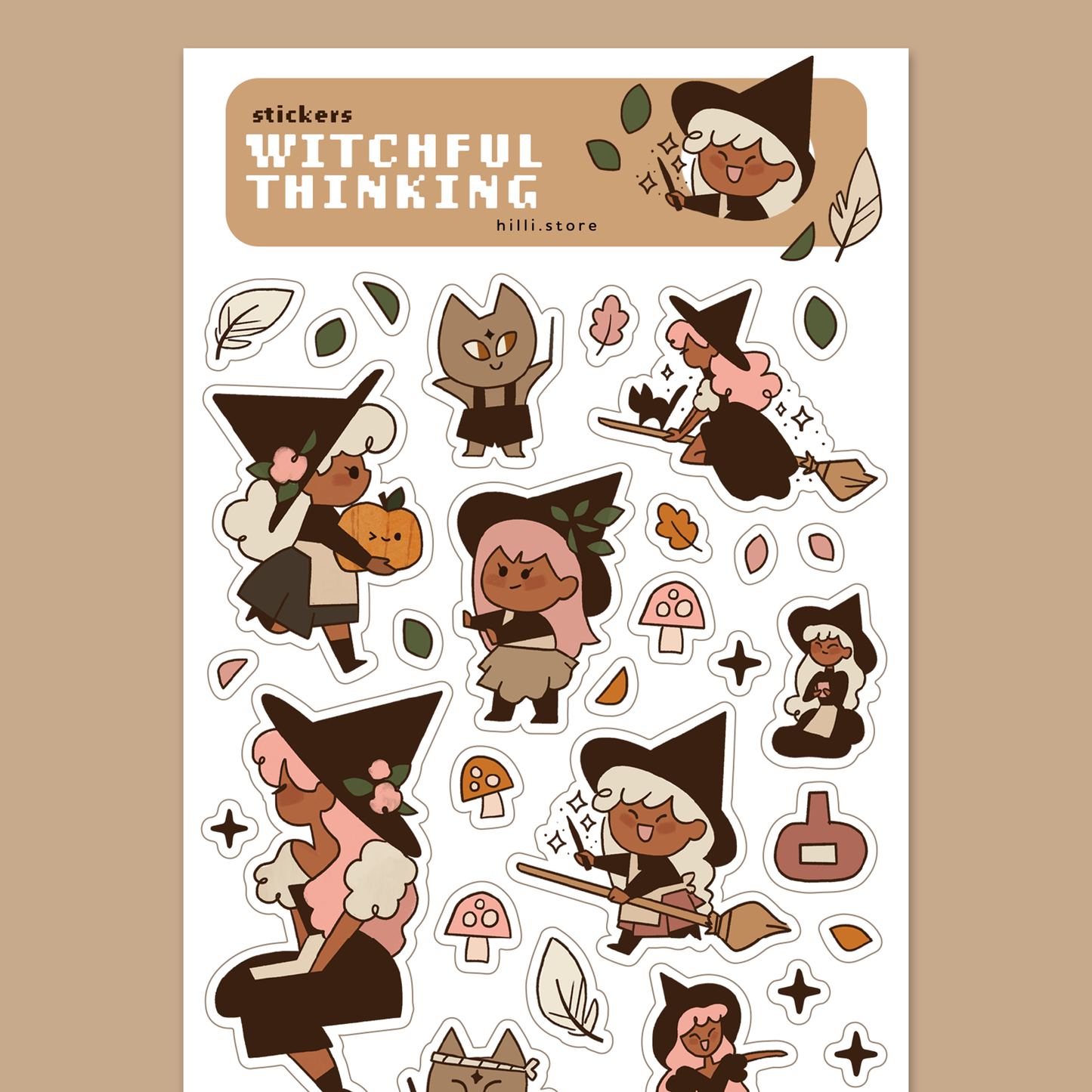 Witchful Thinking - Sticker Sheet - Clear Stickers