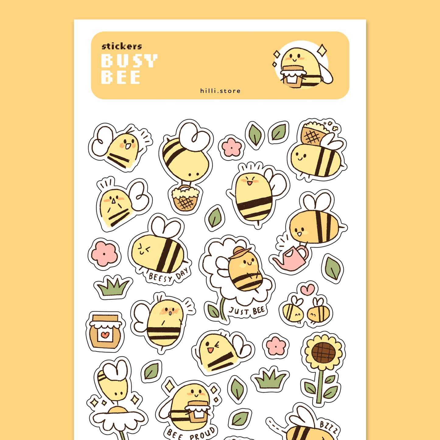 Busy Bee - Sticker Sheet