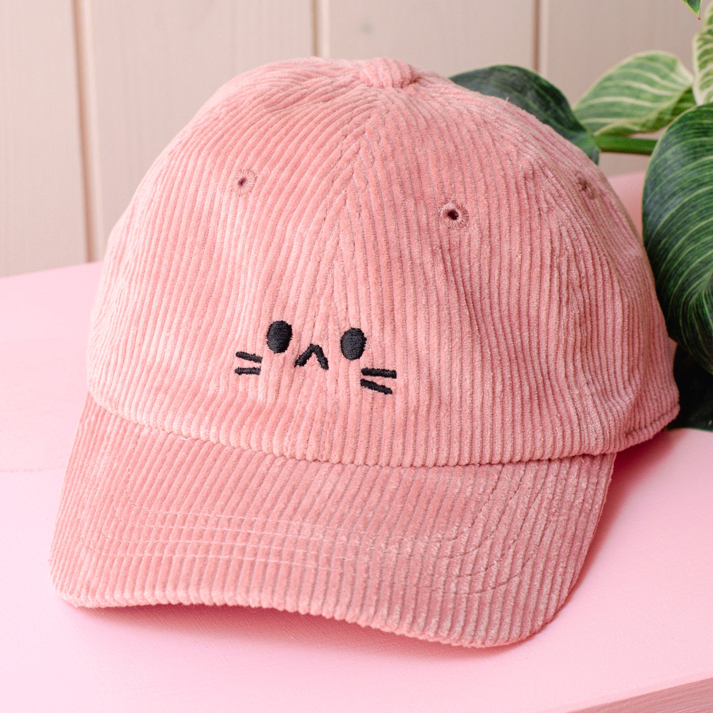Neko Face - Looking Cute - Dad Hat - Dusty Pink