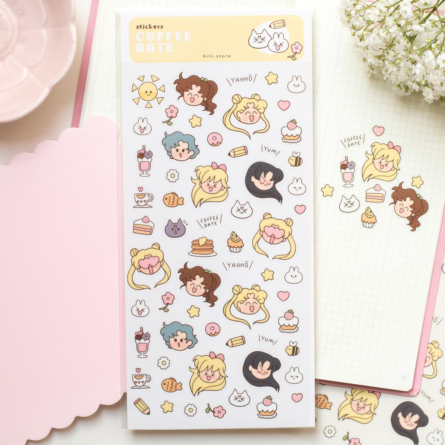 Coffee Date - Sticker Sheet - Clear Stickers