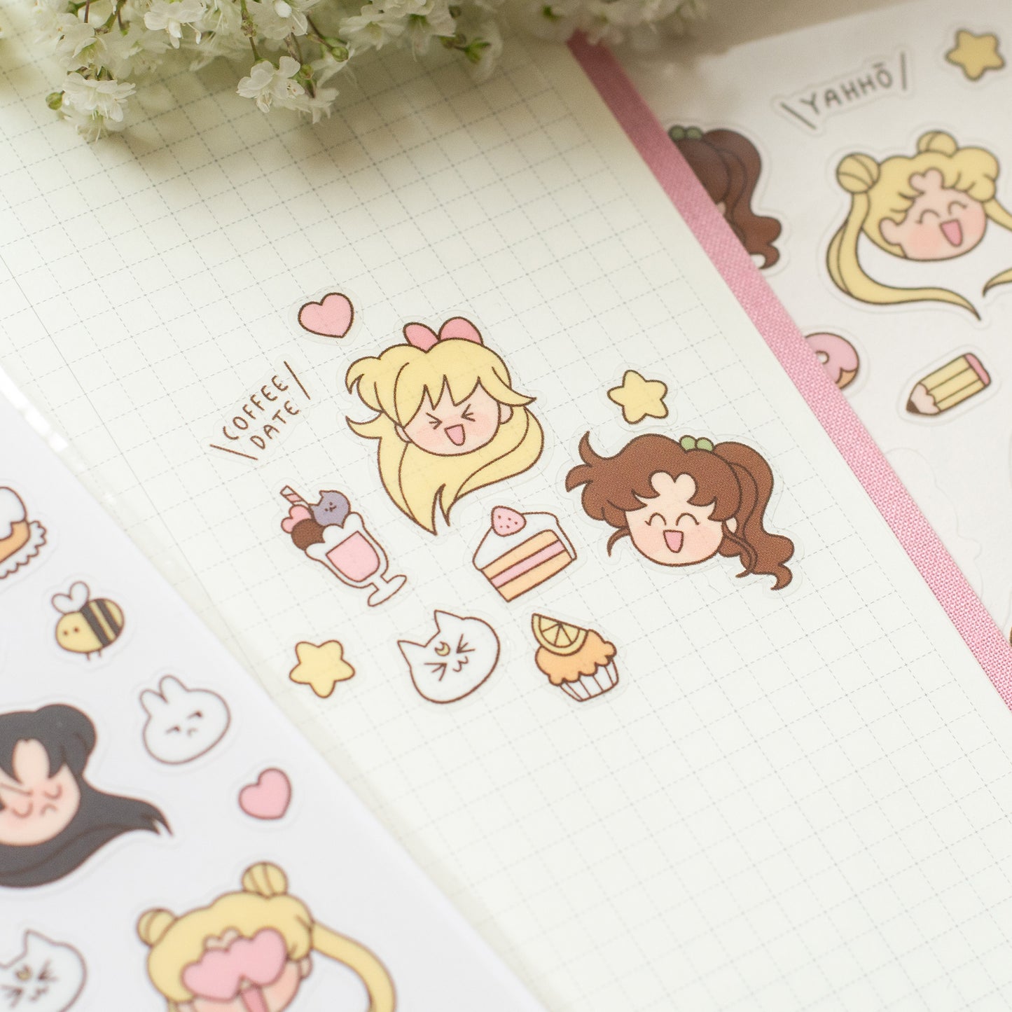 Coffee Date - Sticker Sheet - Clear Stickers