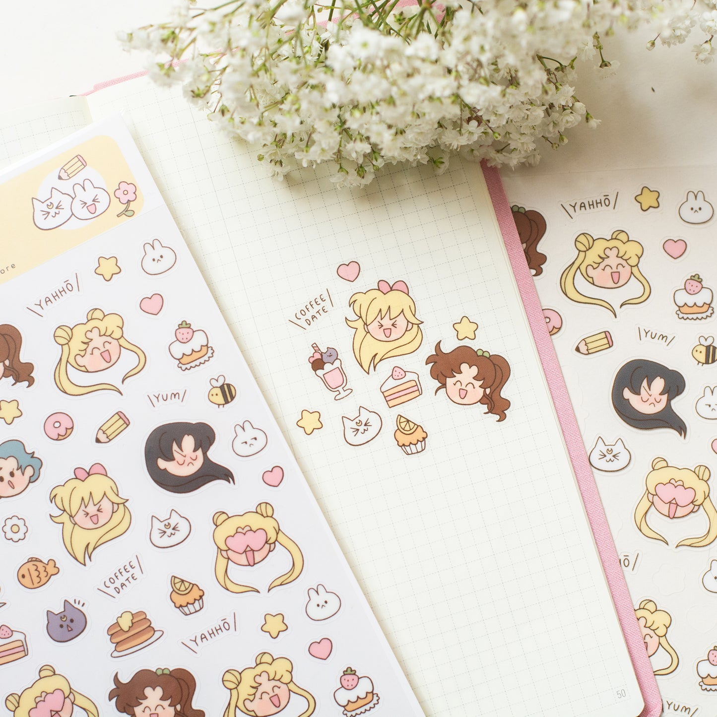 Coffee Date - Sticker Sheet - Clear Stickers