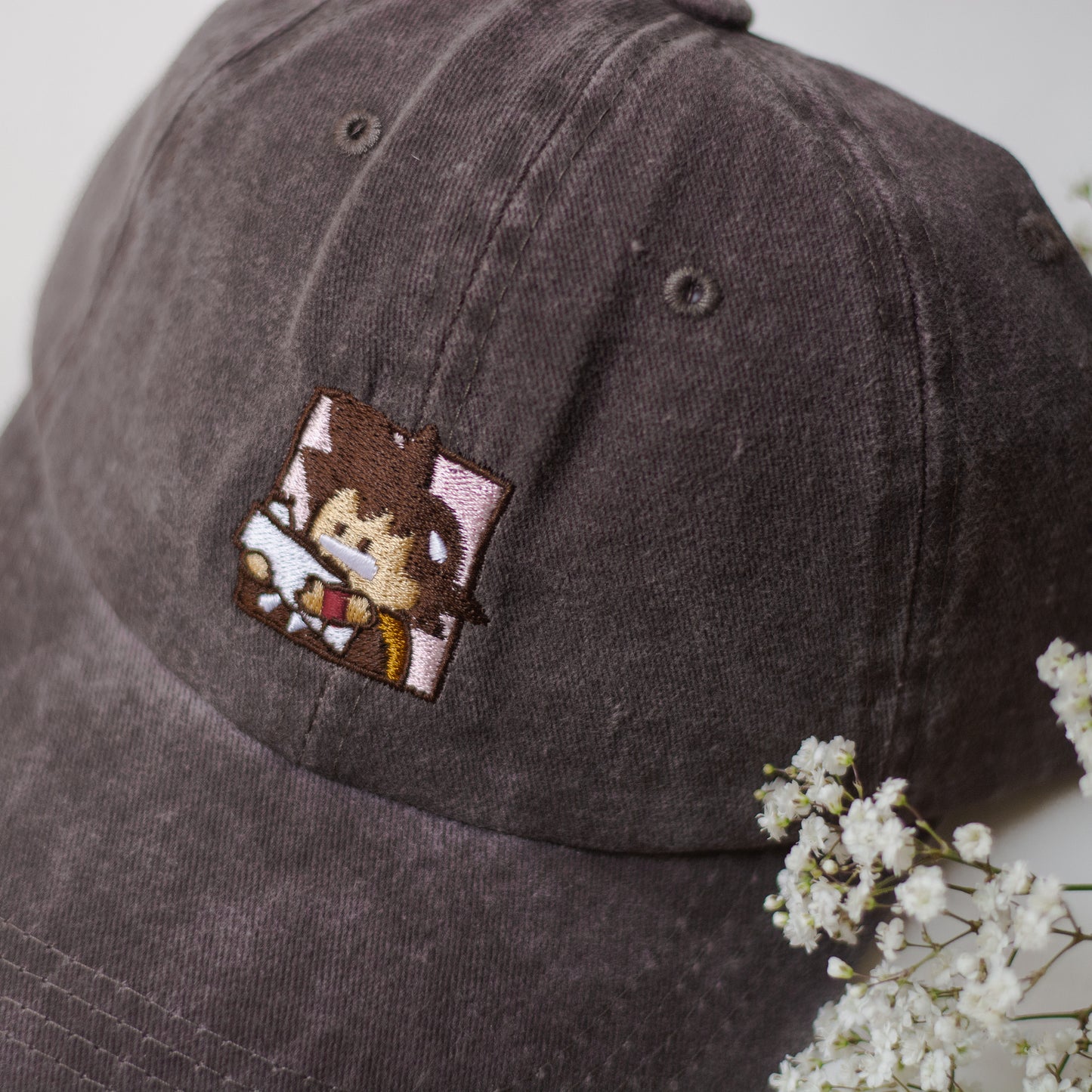 Milk Delivery - Dad Hat - Grey Cotton Washed