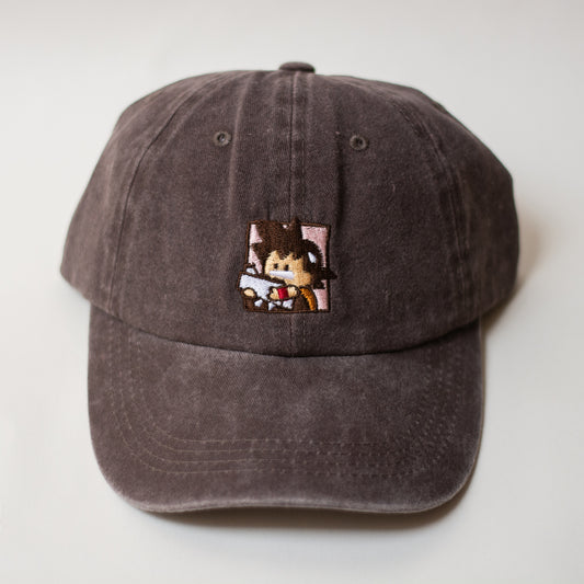 Milk Delivery - Dad Hat - Grey Cotton Washed