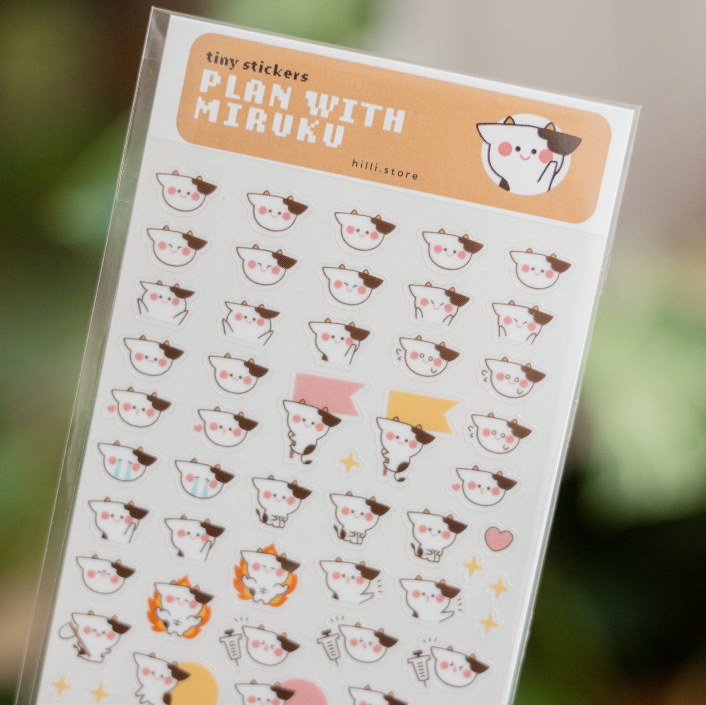 Plan with Miruku - Tiny Stickers - Sticker Sheet - Clear Stickers